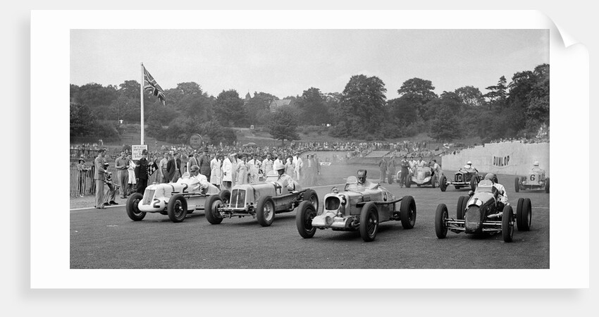 MG R type of Bill Esplen, ERA of Geg Parnell and MG of H Stuart-Wilton, Crystal Palace, 1939 by Bill Brunell