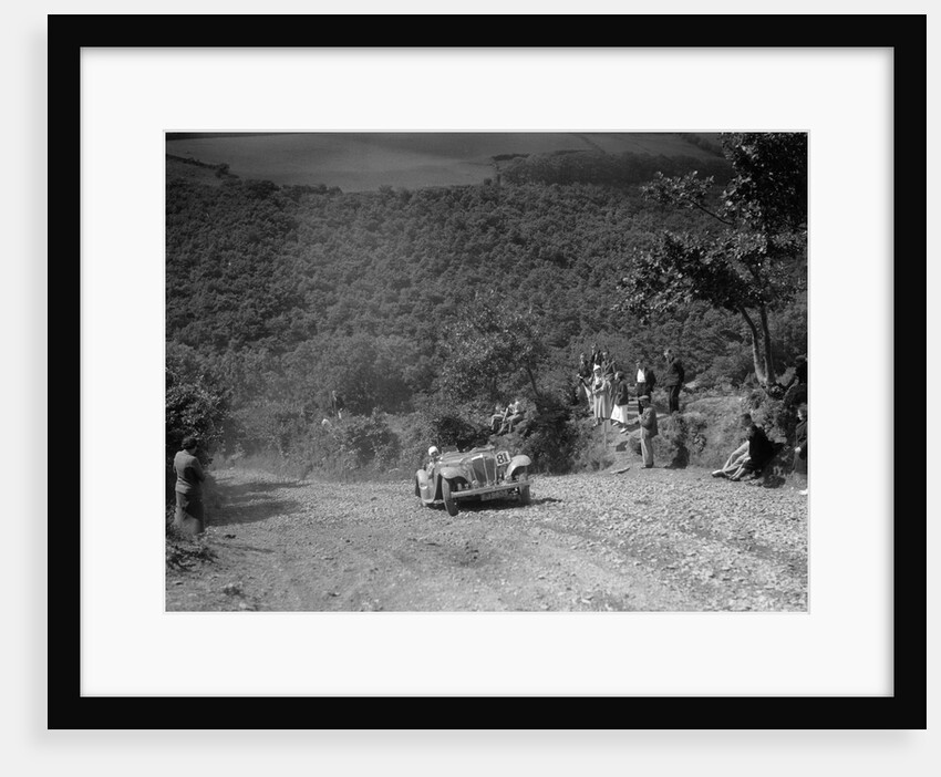 Jaguar SS competing in the Mid Surrey AC Barnstaple Trial, Beggars Roost, Devon, 1934 by Bill Brunell