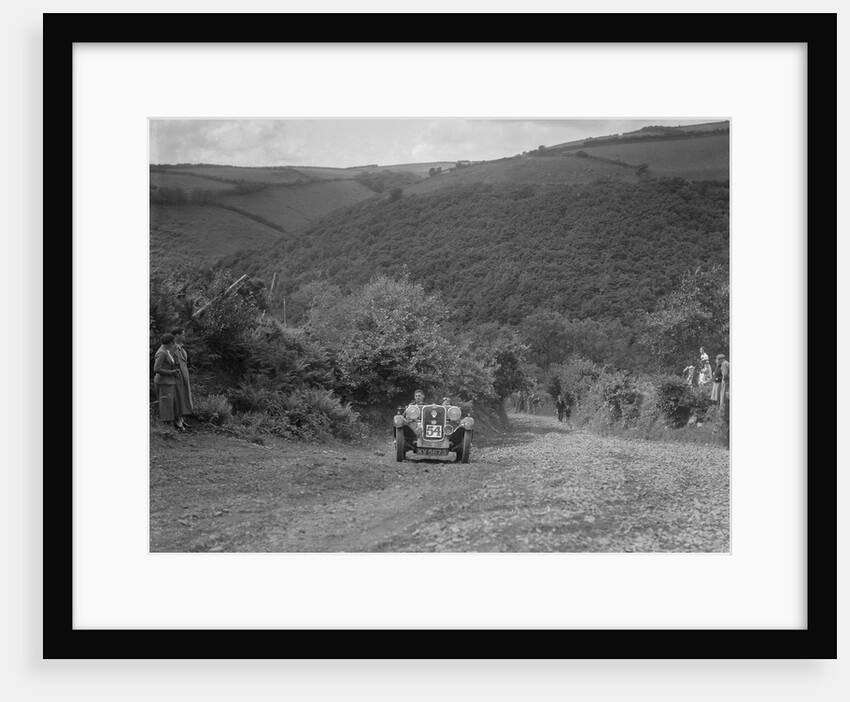 Singer 2-seater competing in the Mid Surrey AC Barnstaple Trial, Beggars Roost, Devon, 1934 by Bill Brunell