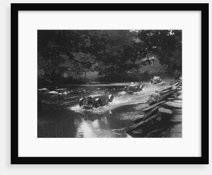 MG J2s of Kennneth and Doreen Evans, Mid Surrey AC Barnstaple Trial, Tarr Steps, Exmoor, 1934 by Bill Brunell