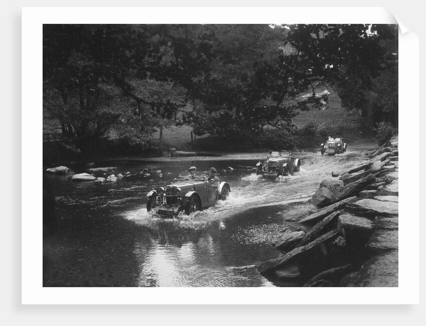 MG J2s of Kennneth and Doreen Evans, Mid Surrey AC Barnstaple Trial, Tarr Steps, Exmoor, 1934 by Bill Brunell