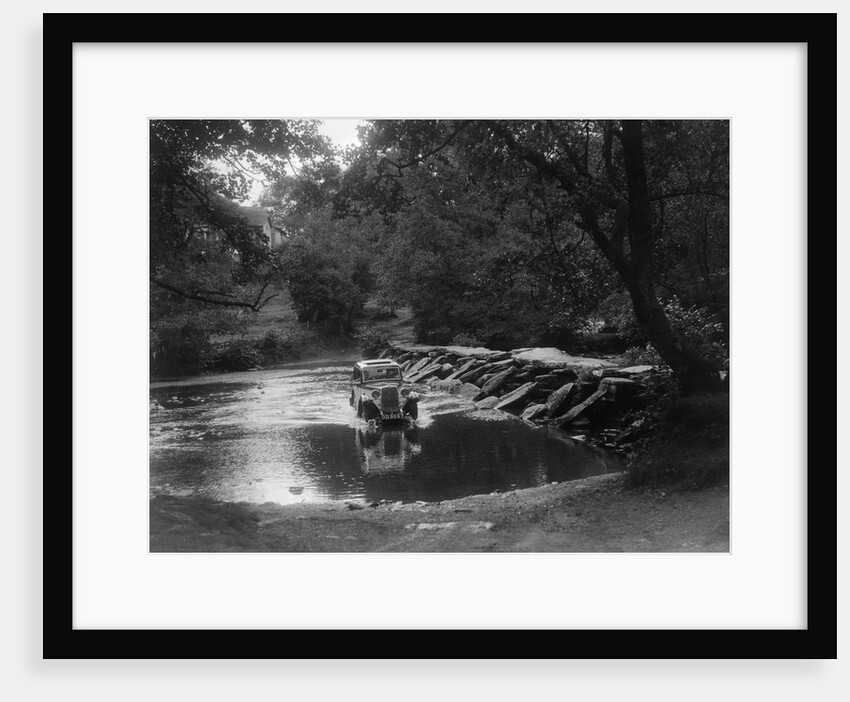 Singer 9 coupe competing in the Mid Surrey AC Barnstaple Trial, Tarr Steps, Exmoor, 1934 by Bill Brunell