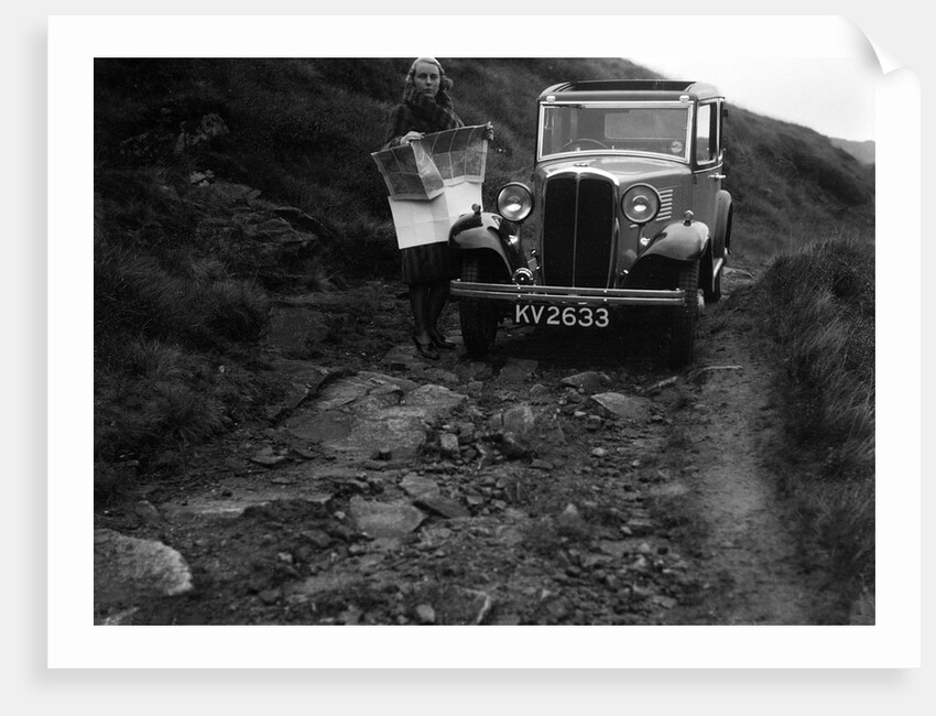 Kitty Brunell road testing a Standard Little Twelve saloon, c1932 by Bill Brunell