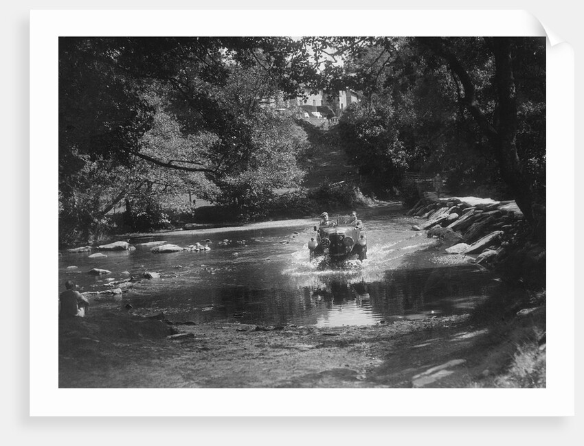 Lea-Francis competing in the Mid Surrey AC Barnstaple Trial, Tarr Steps, Exmoor, 1934 by Bill Brunell