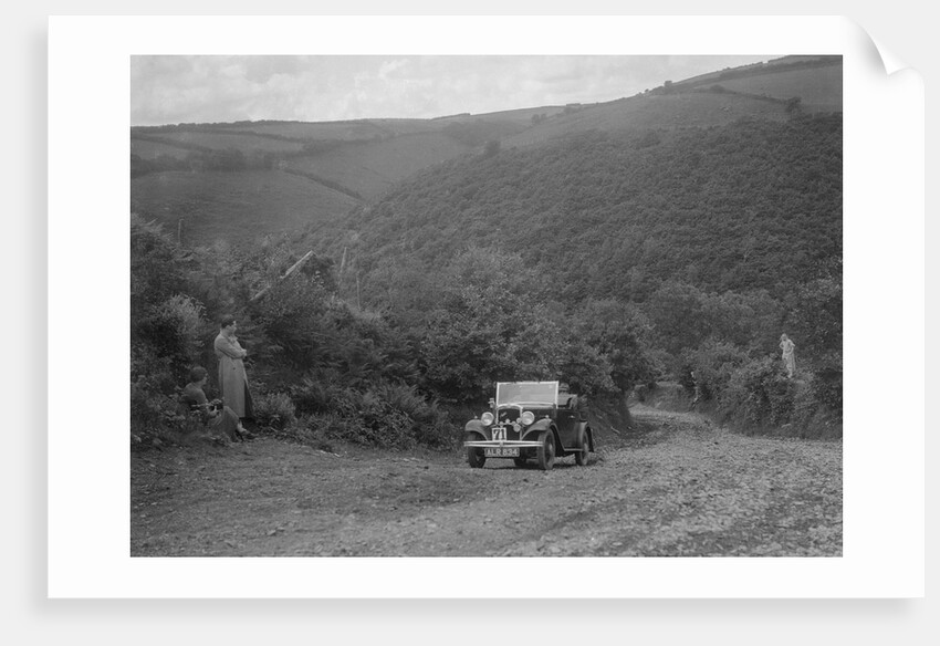 Austin 10 competing in the Mid Surrey AC Barnstaple Trial, Beggars Roost, Devon, 1934 by Bill Brunell