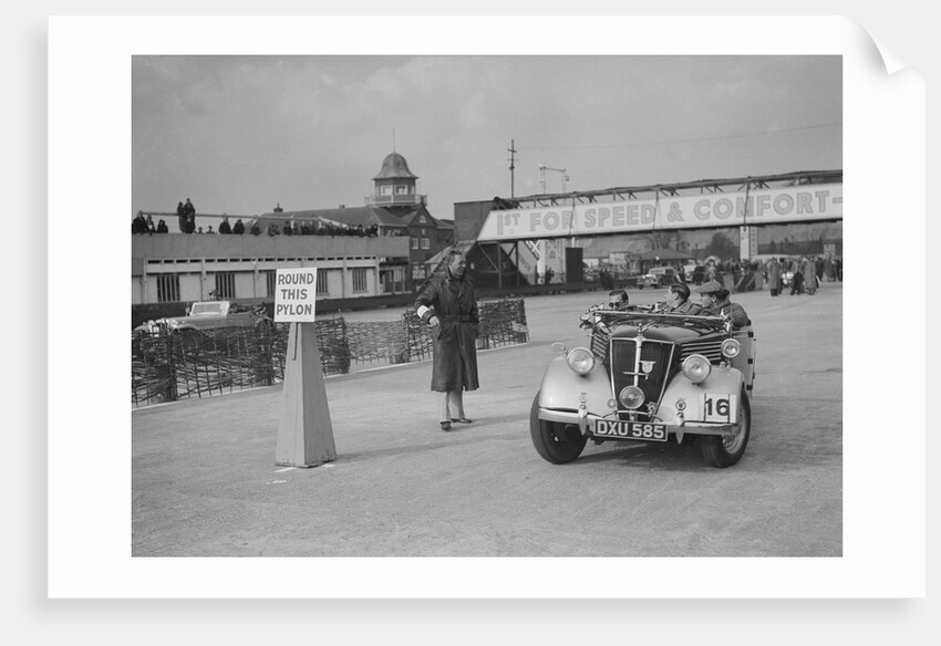 Renault open tourer competing in the JCC Rally, Brooklands, Surrey, 1939 by Bill Brunell