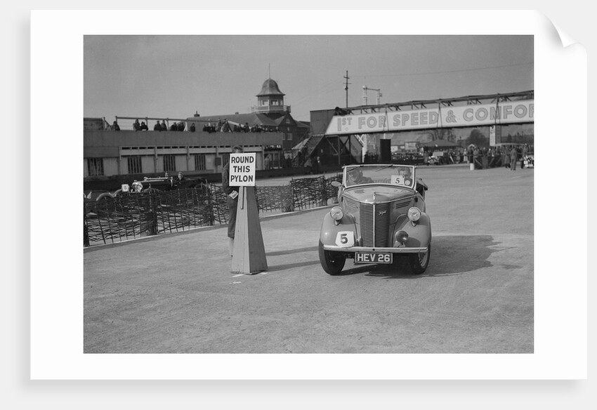 Ford Prefect tourer competing in the JCC Rally, Brooklands, Surrey, 1939 by Bill Brunell