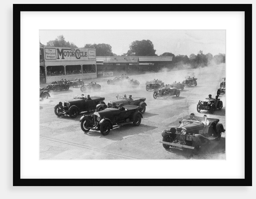 Talbot 105 tourer, Bentley and Lagonda racing at a MCC meeting, Brooklands, Surrey, 1933 by Bill Brunell