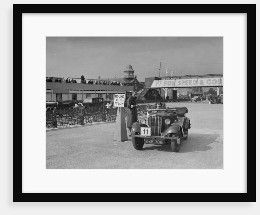 Morris 8 tourer competing in the JCC Rally, Brooklands, Surrey, 1939 by Bill Brunell