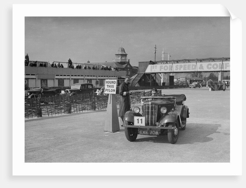 Morris 8 tourer competing in the JCC Rally, Brooklands, Surrey, 1939 by Bill Brunell