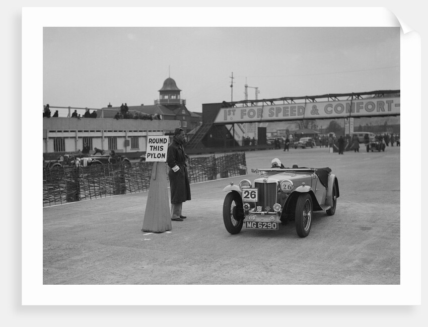MG TA competing in the JCC Rally, Brooklands, Surrey, 1939 by Bill Brunell
