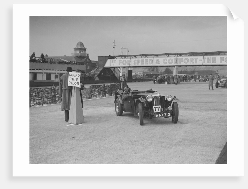 MG TA competing in the JCC Rally, Brooklands, Surrey, 1939 by Bill Brunell