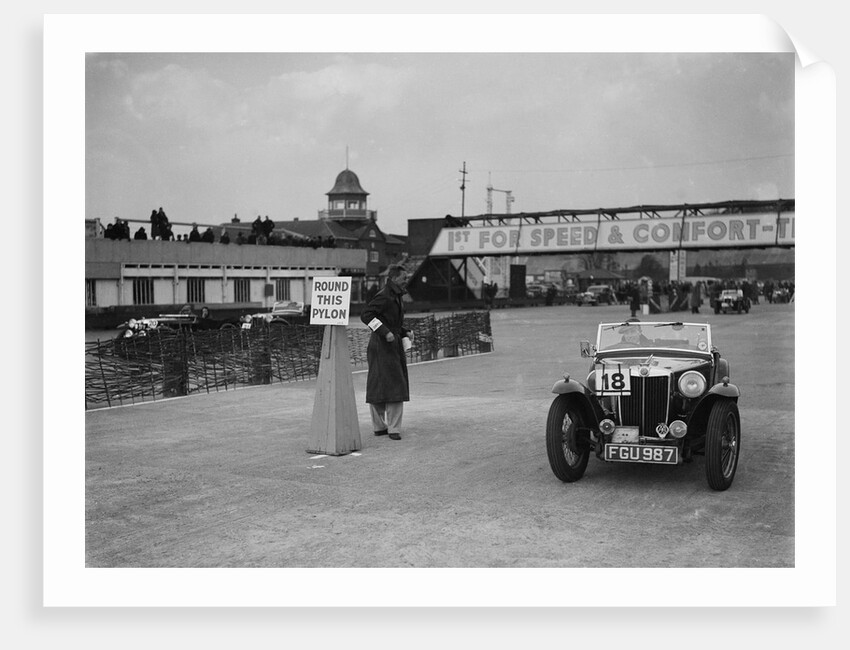 MG TA competing in the JCC Rally, Brooklands, Surrey, 1939 by Bill Brunell