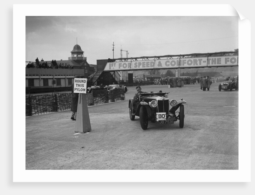 MG Magnette competing in the JCC Rally, Brooklands, Surrey, 1939 by Bill Brunell