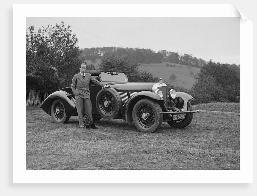 Charles Mortimer with his Barker-bodied 2-seater Bentley, c1930s by Bill Brunell