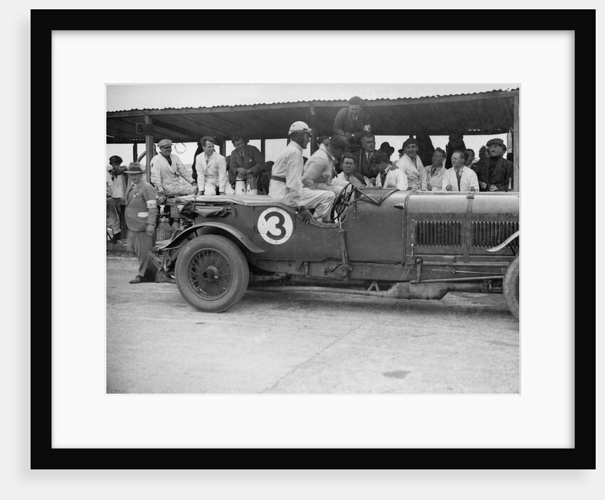 Winning Bentley of Jack Dunfee and Woolf Barnato, BARC 6-Hour Race, Brooklands, Surrey, 1929, by Bill Brunell