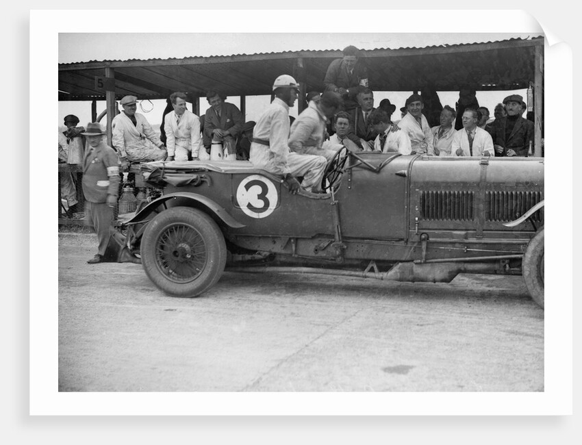 Winning Bentley of Jack Dunfee and Woolf Barnato, BARC 6-Hour Race, Brooklands, Surrey, 1929, by Bill Brunell