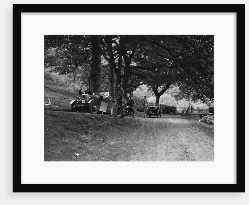 Wolseley Hornet and Morris Minor taking part in a motoring trial, c1930s by Bill Brunell