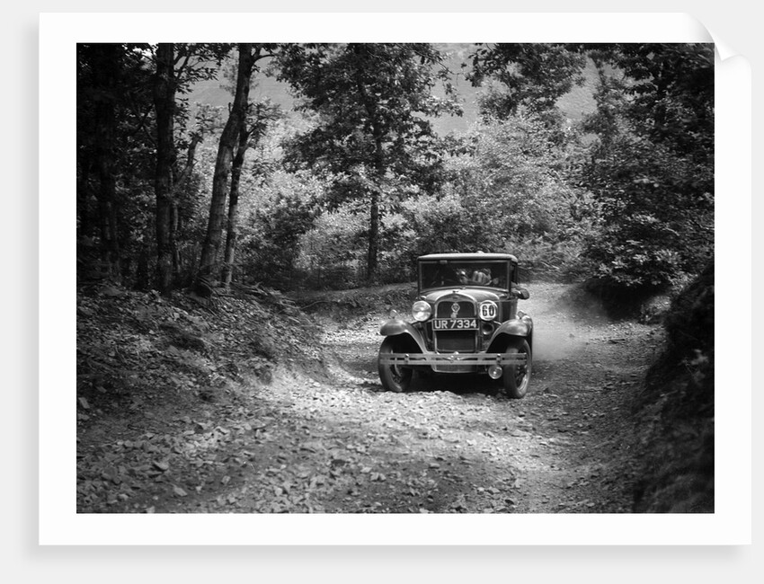 Ford Model A cabriolet competing in the Fingle Bridge Hillclimb, Devon, 1930s by Bill Brunell