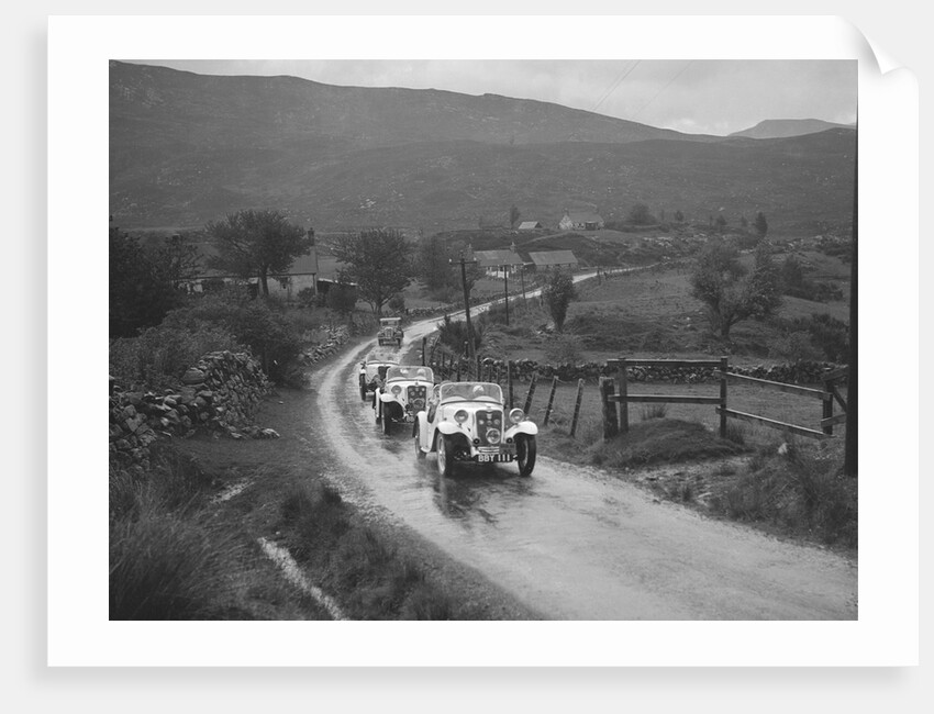 Two Singer Le Mans cars competing in the RSAC Scottish Rally, 1936 by Bill Brunell
