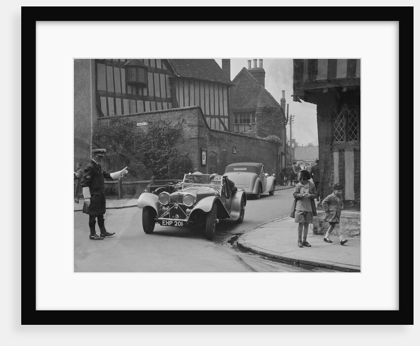 SS Jaguar 100 of SH Newsome competing in the RAC Rally, 1939 by Bill Brunell