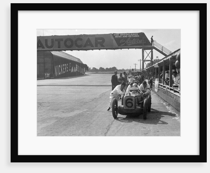 'Rubber Duck', works Austin 7 of Charles Goodacre in the pits, BRDC 500 Mile Race, Brooklands, 1931 by Bill Brunell
