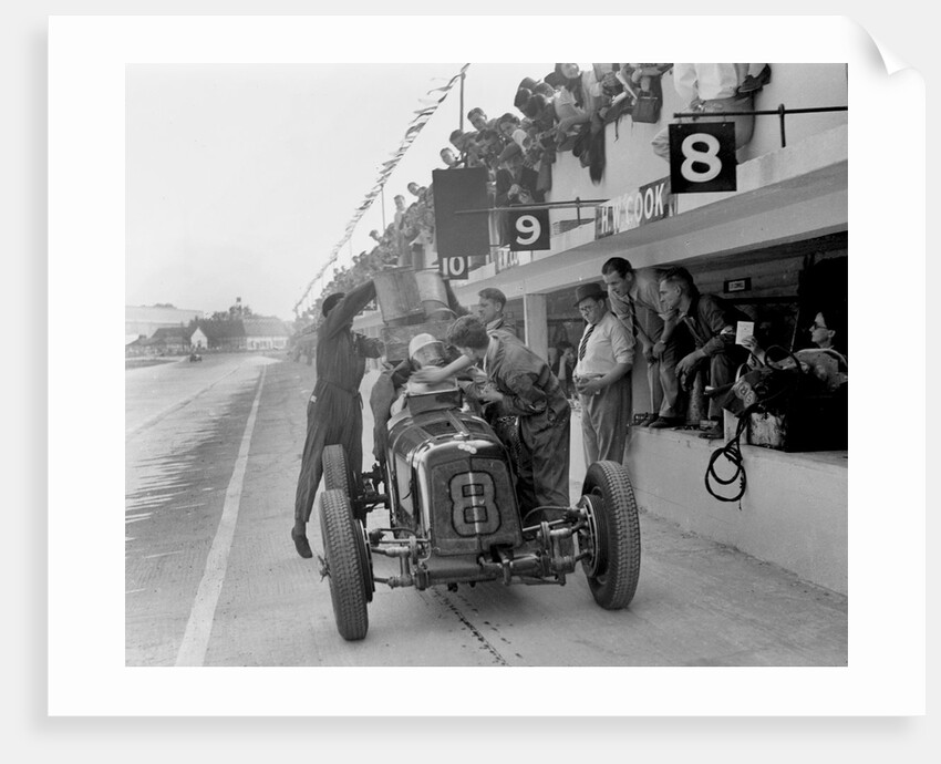 ERA R4C of Raymond Mays refuelling in the pits, JCC International Trophy, Brooklands, Surrey, 1937 by Bill Brunell