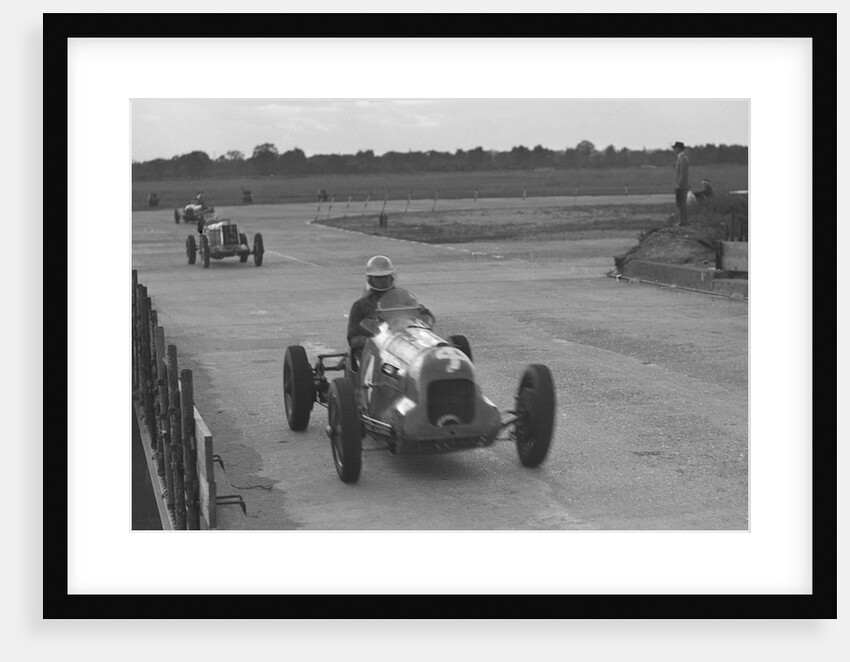 MG racing at Brooklands, Surrey, c1930s by Bill Brunell