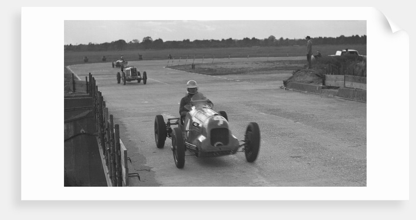 MG racing at Brooklands, Surrey, c1930s by Bill Brunell