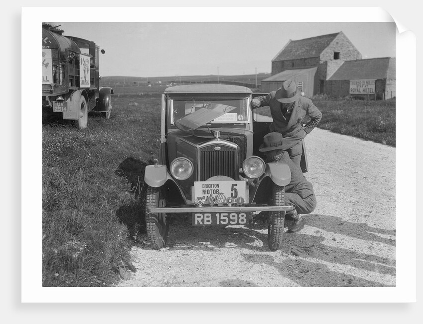'Boy Blue 2', Wolseley Hornet saloon of DEM Douglas-Morris, B&HMC Brighton Motor Rally, 1930 by Bill Brunell