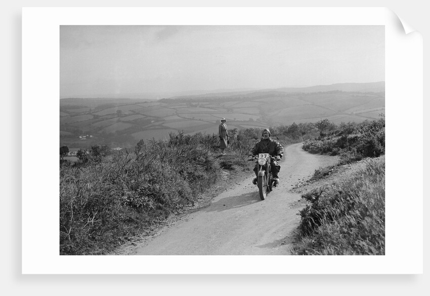 494 cc BMW motorcycle competing in the MCC Torquay Rally, 1938 by Bill Brunell