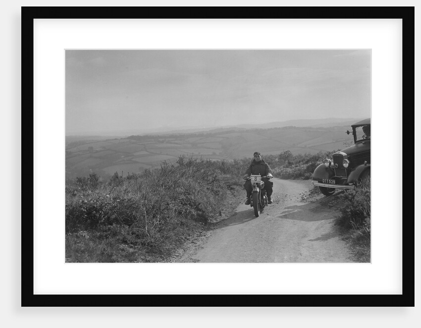 Ariel motorcycle competing in the MCC Torquay Rally, 1938 by Bill Brunell