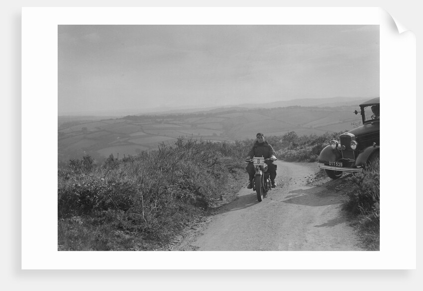 Ariel motorcycle competing in the MCC Torquay Rally, 1938 by Bill Brunell