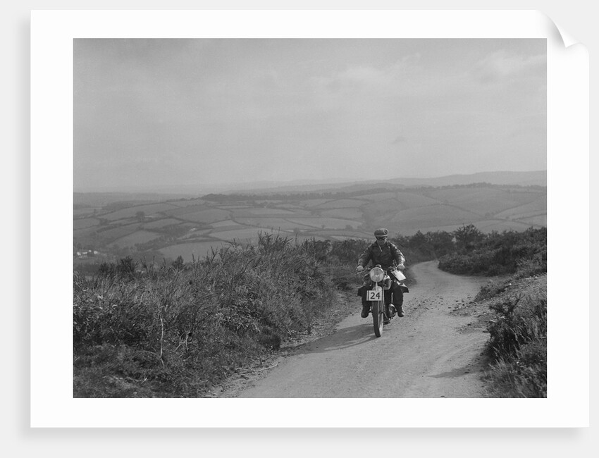 Motorcycle competing in the MCC Torquay Rally, 1938 by Bill Brunell