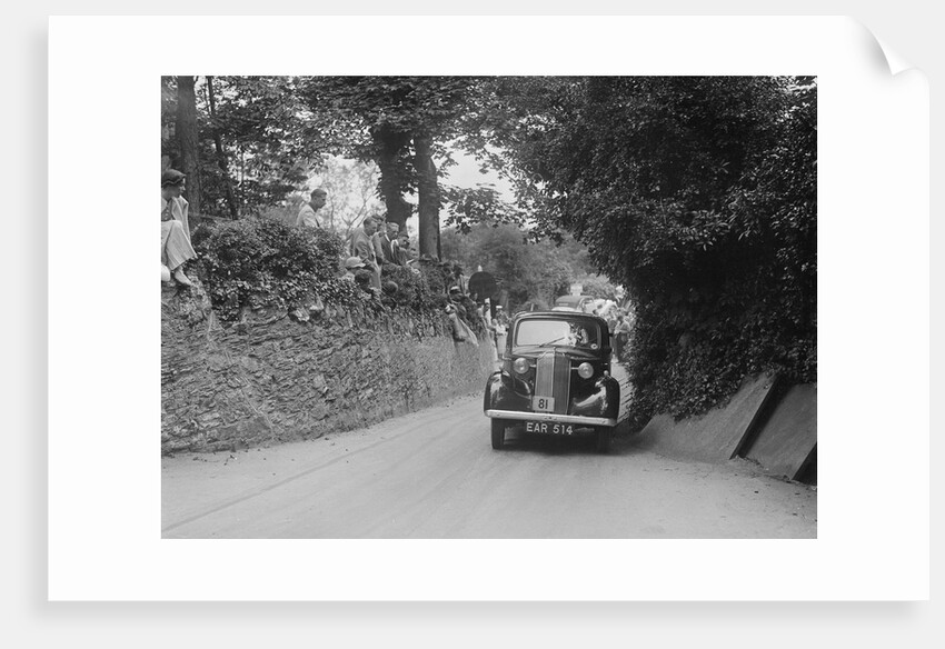 Vauxhall saloon of KFA Walker competing in the MCC Torquay Rally, 1938 by Bill Brunell