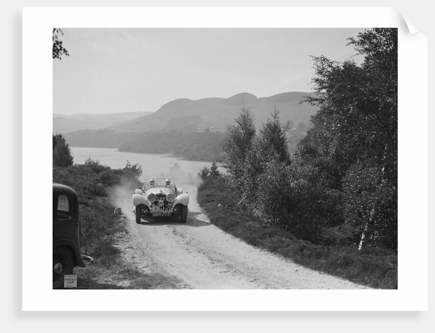 SS Jaguar 100 open 2-seater of Miss E Violet Watson competing in the RSAC Scottish Rally, 1939 by Bill Brunell