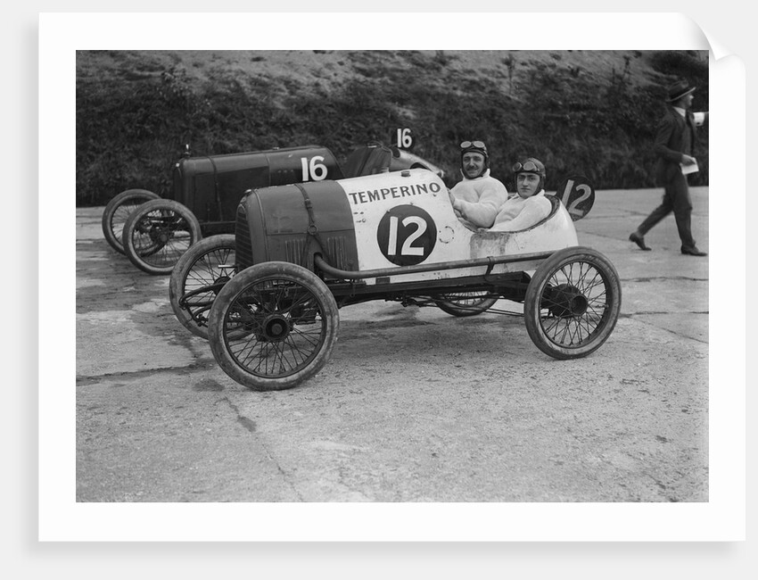 Temperino of JS Wood and Salmson of Andre Lombard at the JCC 200 Mile Race, Brooklands, 1921 by Bill Brunell