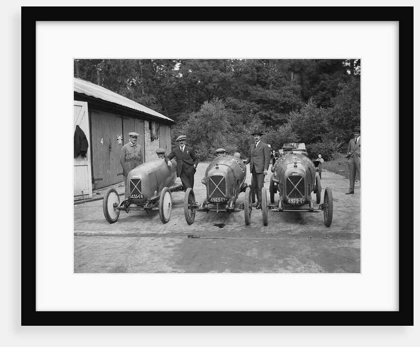 Three Salmsons at the JCC 200 Mile Race, Brooklands, Surrey, 1922 by Bill Brunell