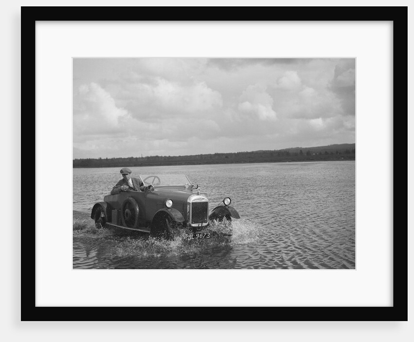 HG Pope driving a GWK through water at a demonstration event, Frensham Common Pond, Surrey, 1922 by Bill Brunell