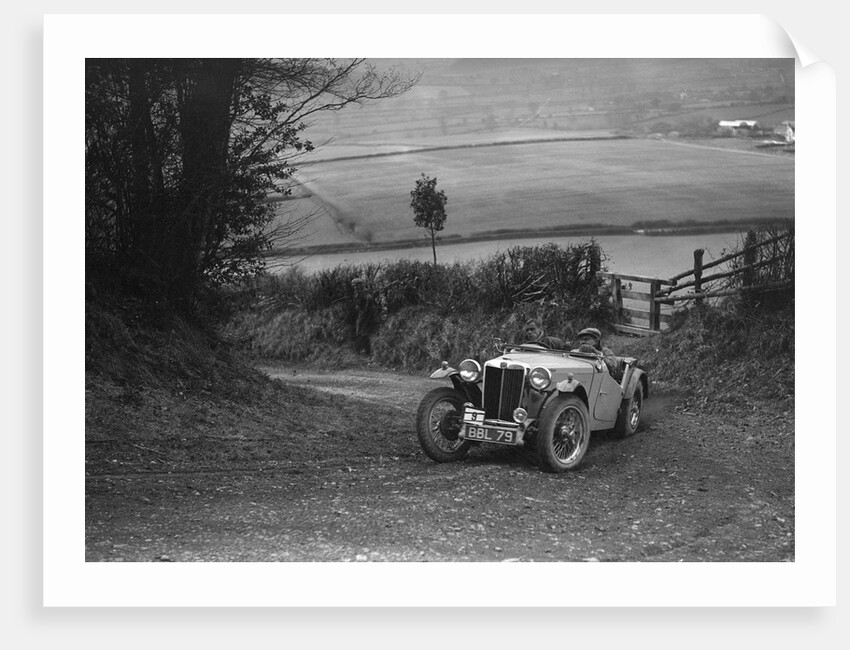 MG TA of Ken Crawford of the Cream Cracker Team at the MG Car Club Midland Centre Trial, 1938 by Bill Brunell