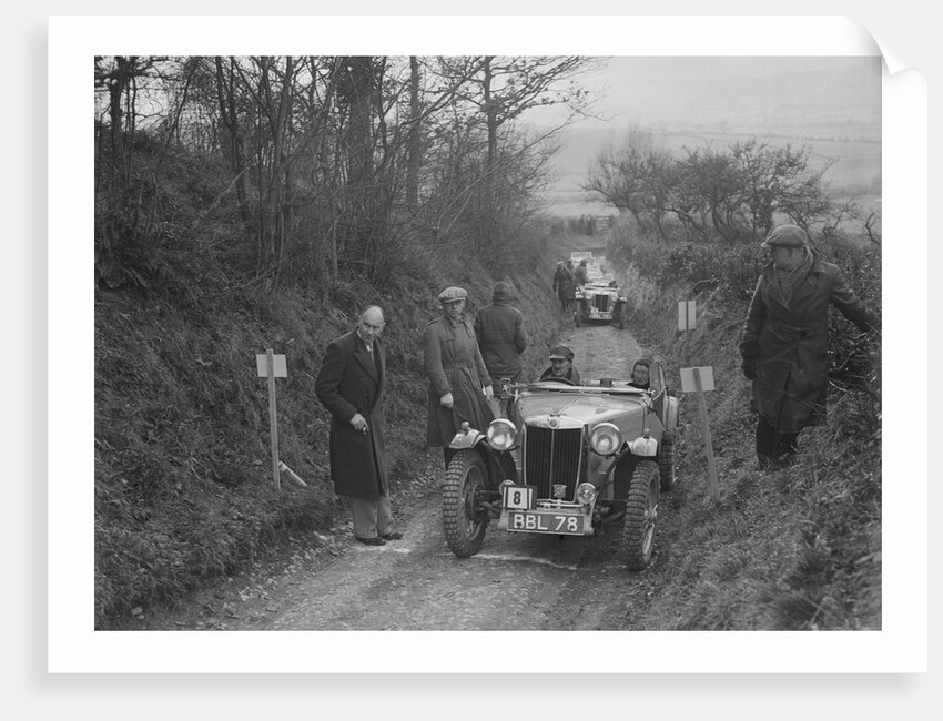 MG TA of Maurice Toulmin of the Cream Cracker Team at the MG Car Club Midland Centre Trial, 1938 by Bill Brunell