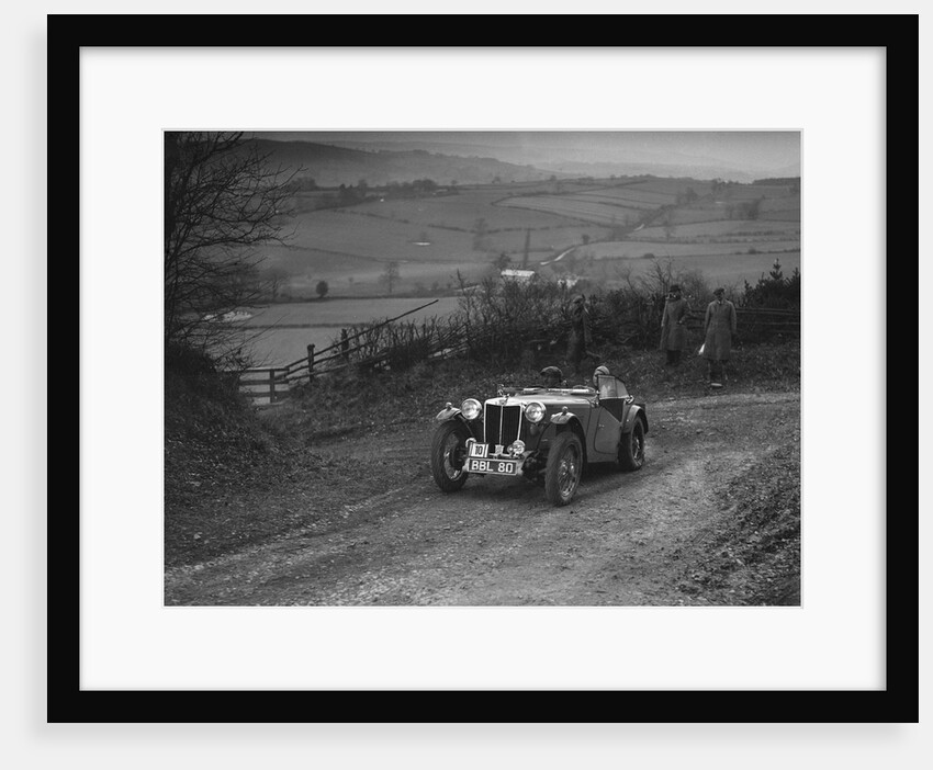 MG TA of JES Jones of the Cream Cracker Team at the MG Car Club Midland Centre Trial, 1938 by Bill Brunell