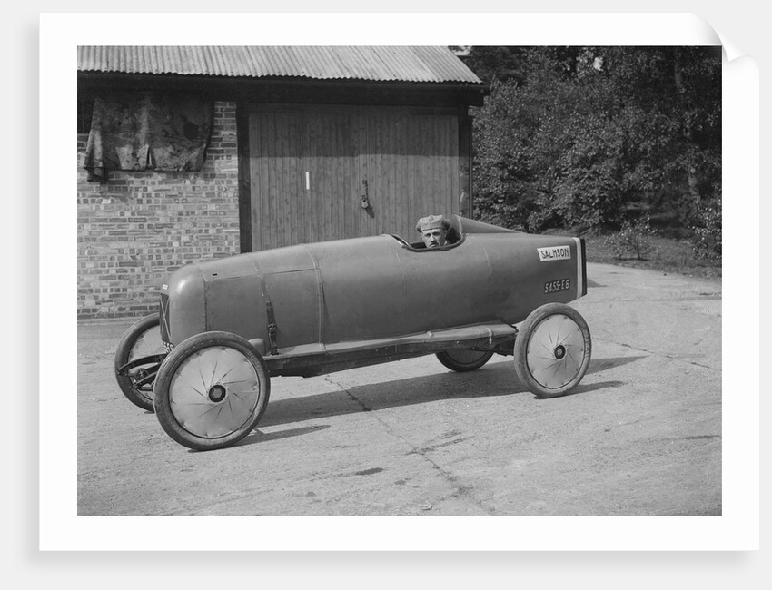 Andre Lombard in his Salmson single seater racing car, Brooklands, Surrey, 1922 by Bill Brunell