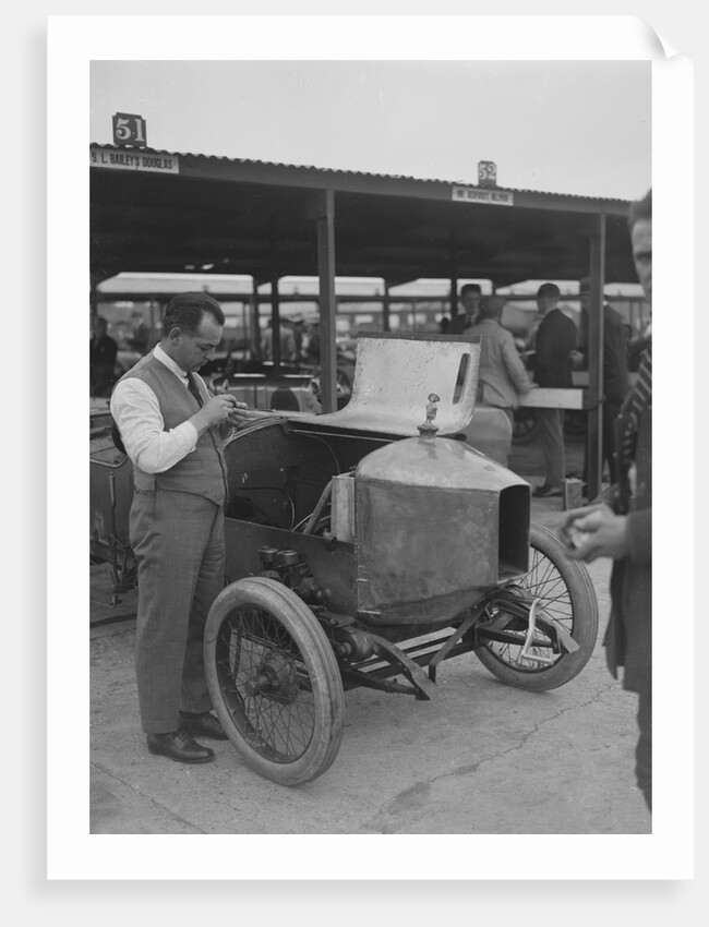 Douglas racing car of SL Bailey at the JCC 200 Mile Race, Brooklands, Surrey, 1921 by Bill Brunell