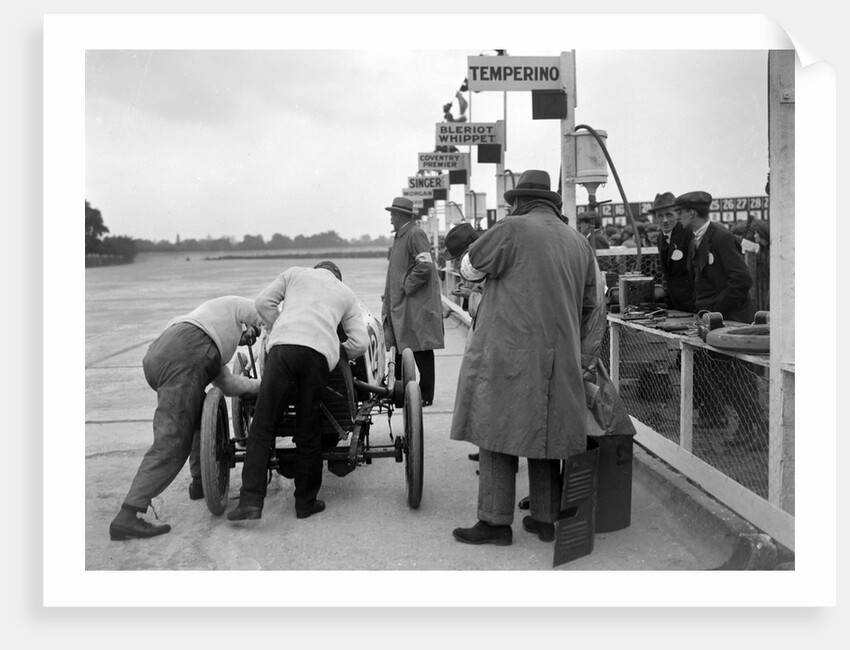 Temperino of JS Wood in the pits at the JCC 200 Mile Race, Brooklands, Surrey, 1921 by Bill Brunell