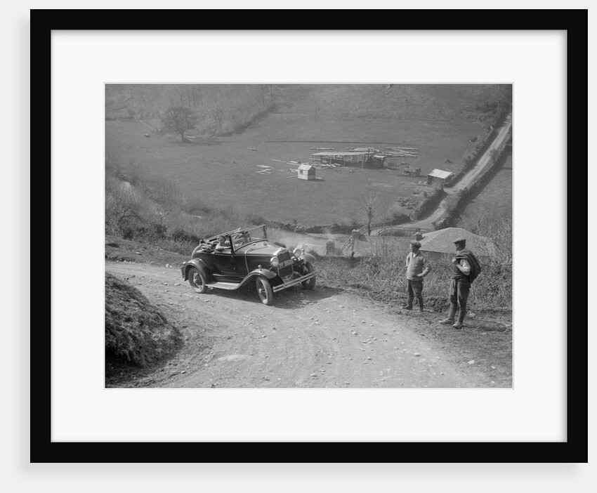 Kitty Brunell driving a 1930 2-seater Ford Model A, 1931. by Bill Brunell