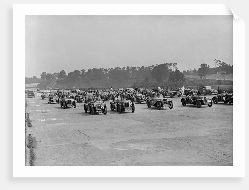 Race at the JCC Members Day, Brooklands, 1936 by Bill Brunell