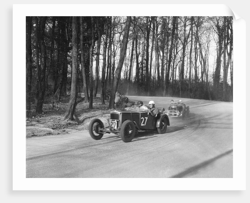 Frazer-Nash of PF Jucker leading J Eason-Gibson's Riley Brooklands, Donington Park, 1933 by Bill Brunell