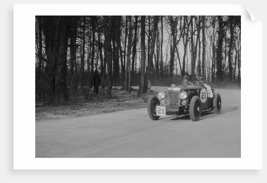 Ron Horton's MG Magnette K3 at Coppice Corner, Donington Park, Leicestershire, 1933 by Bill Brunell
