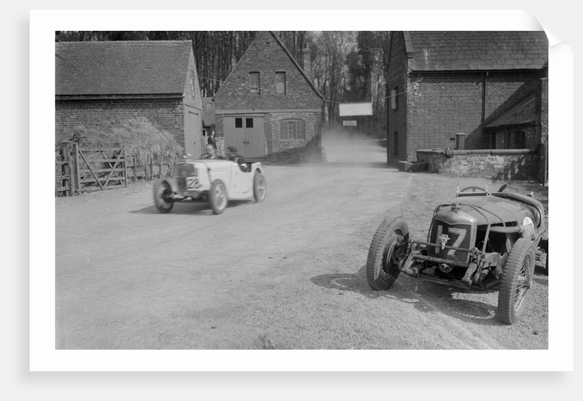 Singer of JR Baker and Riley Brooklands of CA Richardson, Donington Park, Leicestershire, 1933 by Bill Brunell